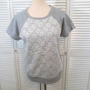 Michael kors lace SS sweatshirt medium *C2